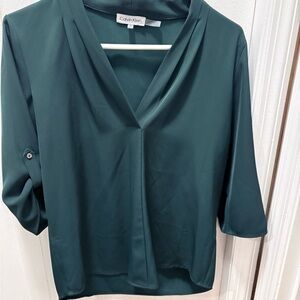 Calvin Klein Deep Green Women's Blouse